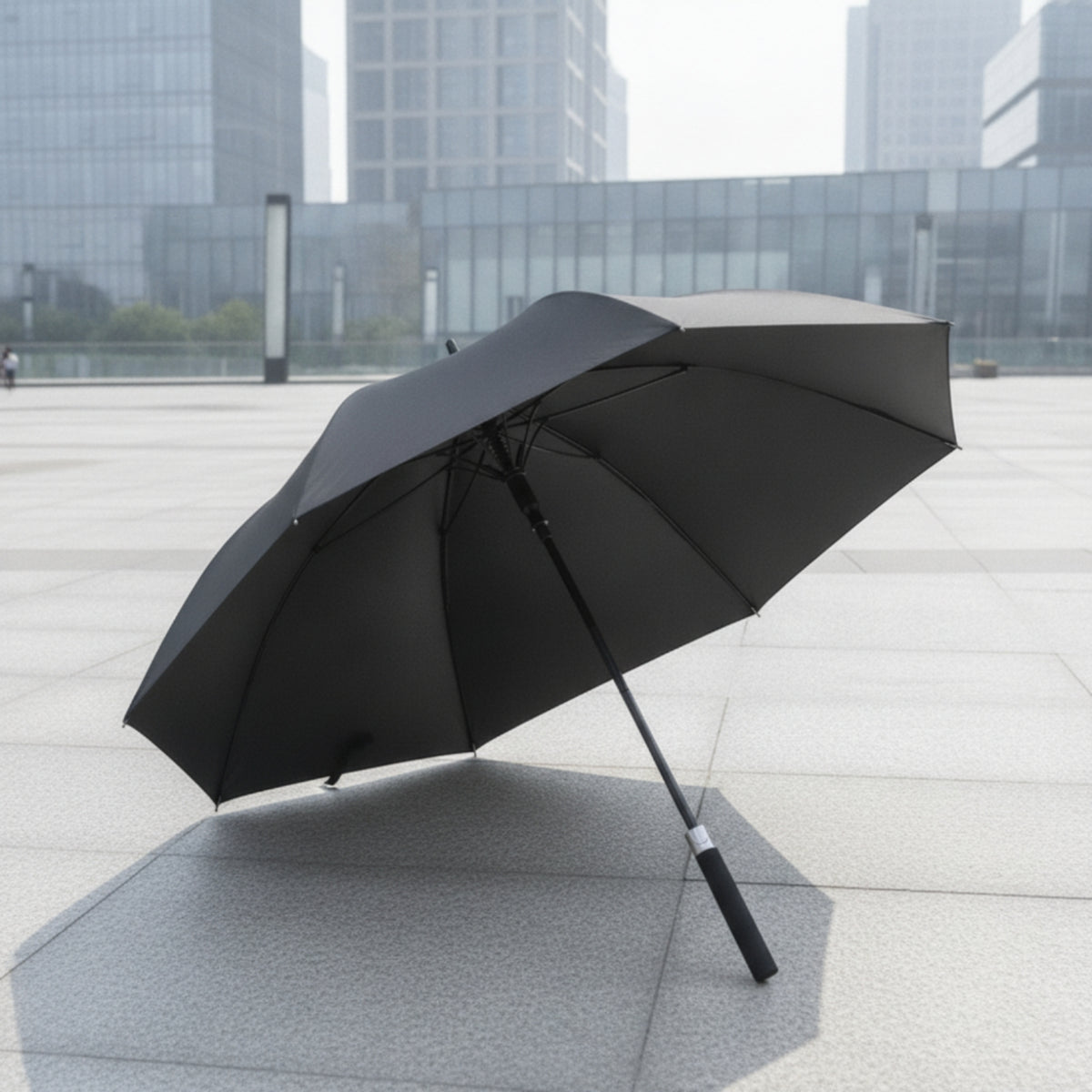 Waterproof Stick Umbrella with J Hook Handle Water Repellent Automatic Open Umbrella Business-Style Compact for Travel