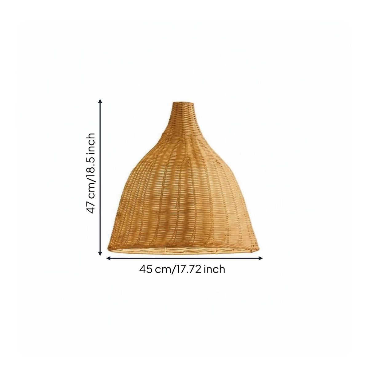 Bamboo Chandelier Material Woven Pendant Light Rustic Rattan Hanging Lamp for Restaurant, Dining Room, Tea House