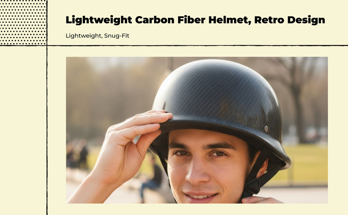German carbon fiber half helmet