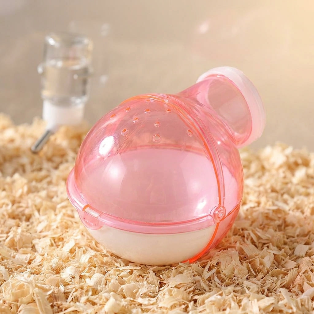 Spherical Hamster Sand Bath and External Hamster Bath, Sand Bath for Syrian Hamster, Acrylic and Wire Cage Compatible