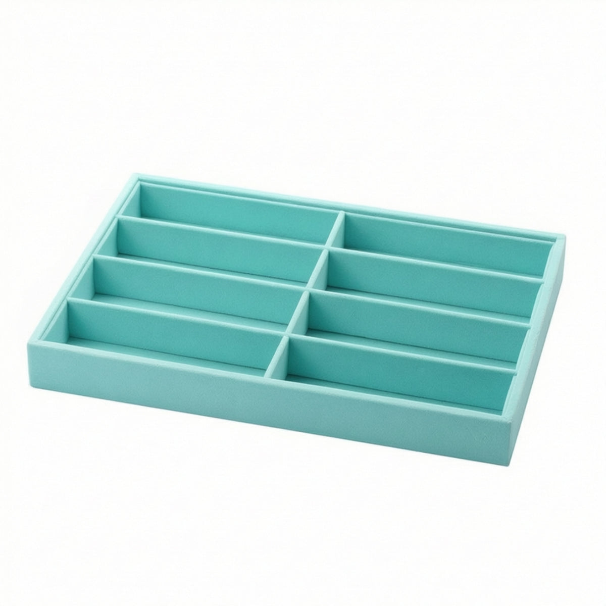 Slim-Profile Eyewear Tray with 8 Compartments Compact Glasses Tray Slim Sunglass Organizer Spacious for Dresser