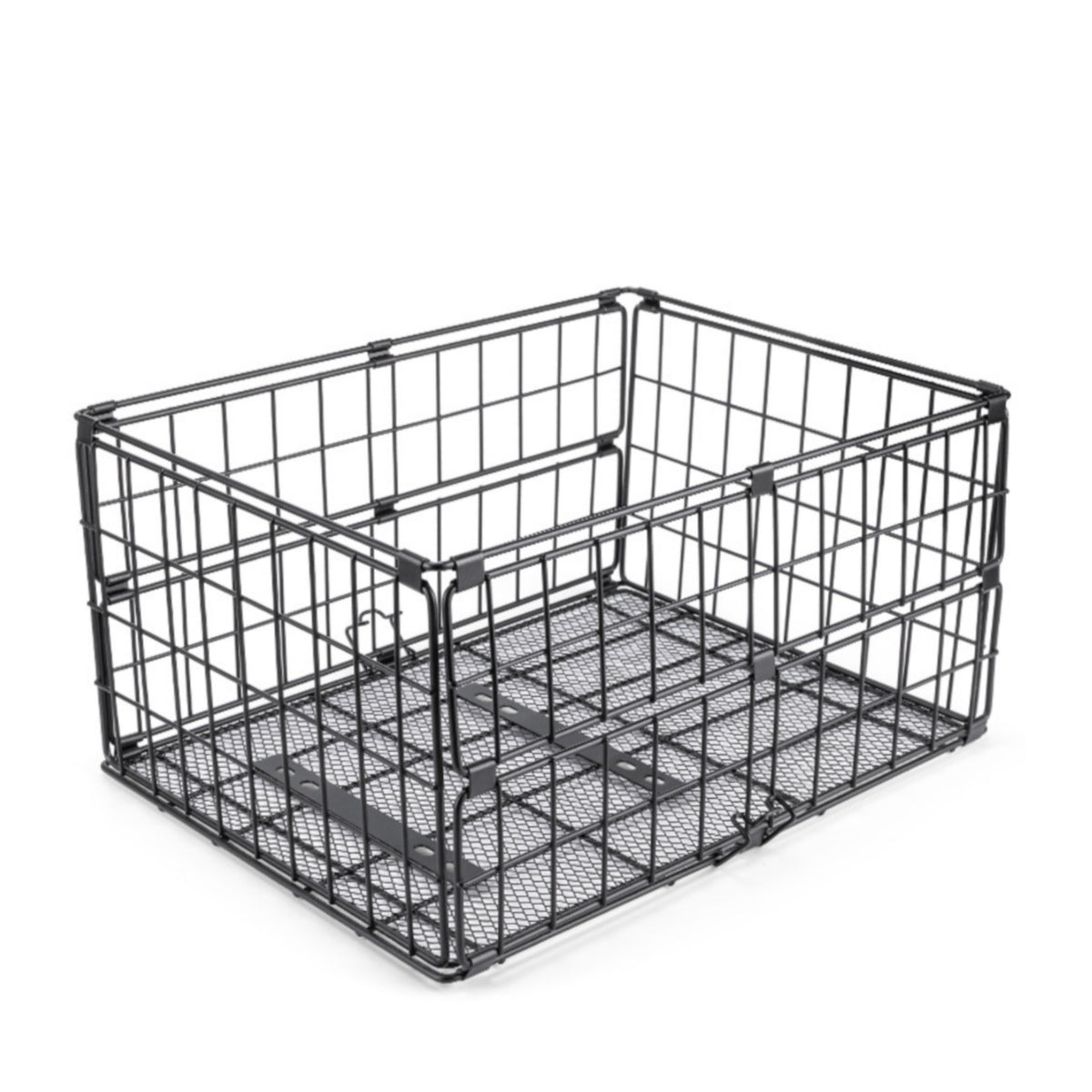 Foldable Rear Basket Screw Mount Metal Wire Bike Basket