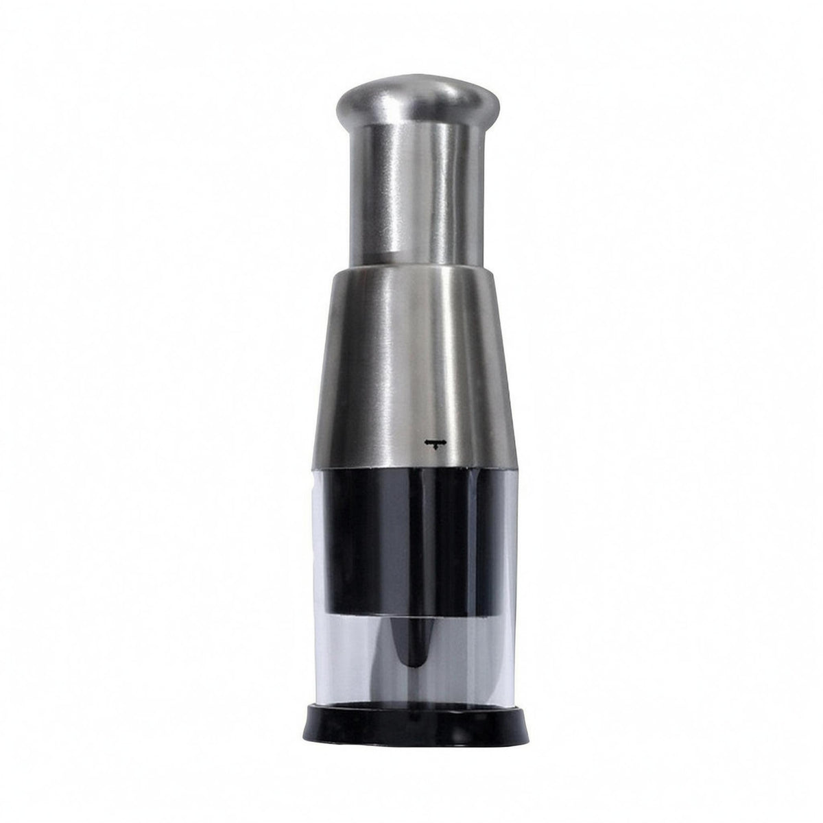 Stainless Steel Garlic Press Tabletop-Friendly Kitchen Tool Rounded Push Button