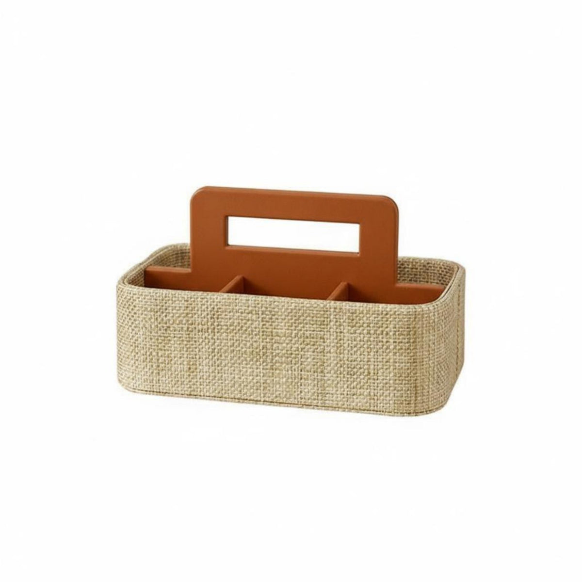 Multi-Compartment Tote with Handle Woven Design Organizer Organizer Versatile