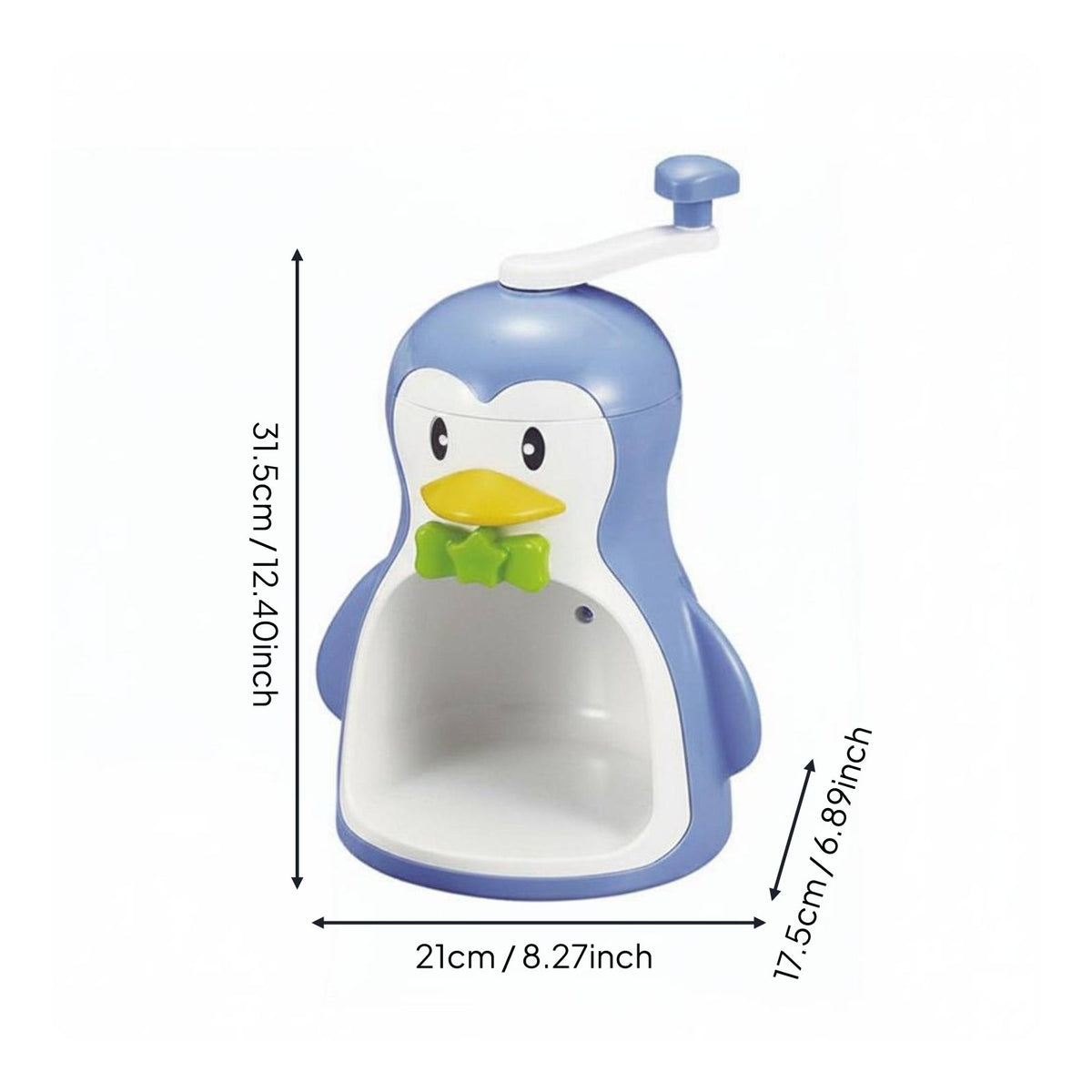 Manual Ice Crusher Cute Creature Motif Hand Crank Snow Cone Machine Easy to Use Kitchen Appliance for Parties