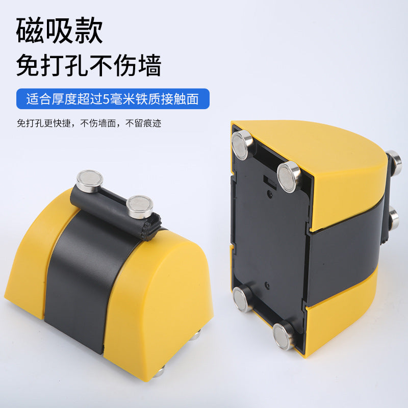Wall-Mounted Stainless Steel Cashier Retractable Belt Barrier with Fixed Post, 2m 3m Wholesale