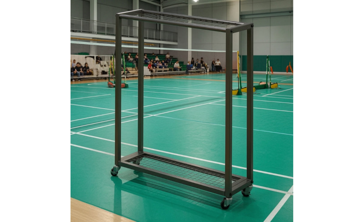 Badmintons Racket Rack Metal Badmintons Racket Stand Freestanding Sports Organizer for Schools