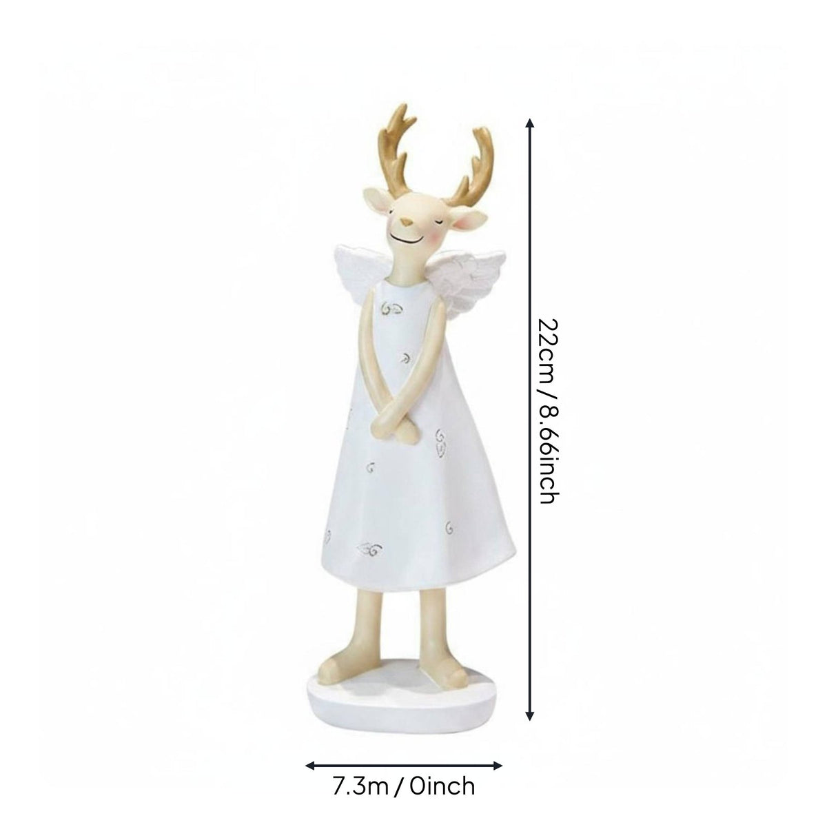 Resin Elk Ornament Creative Gift Northern Deer Statue Handcrafted House Decoration for Living Room, Desktop