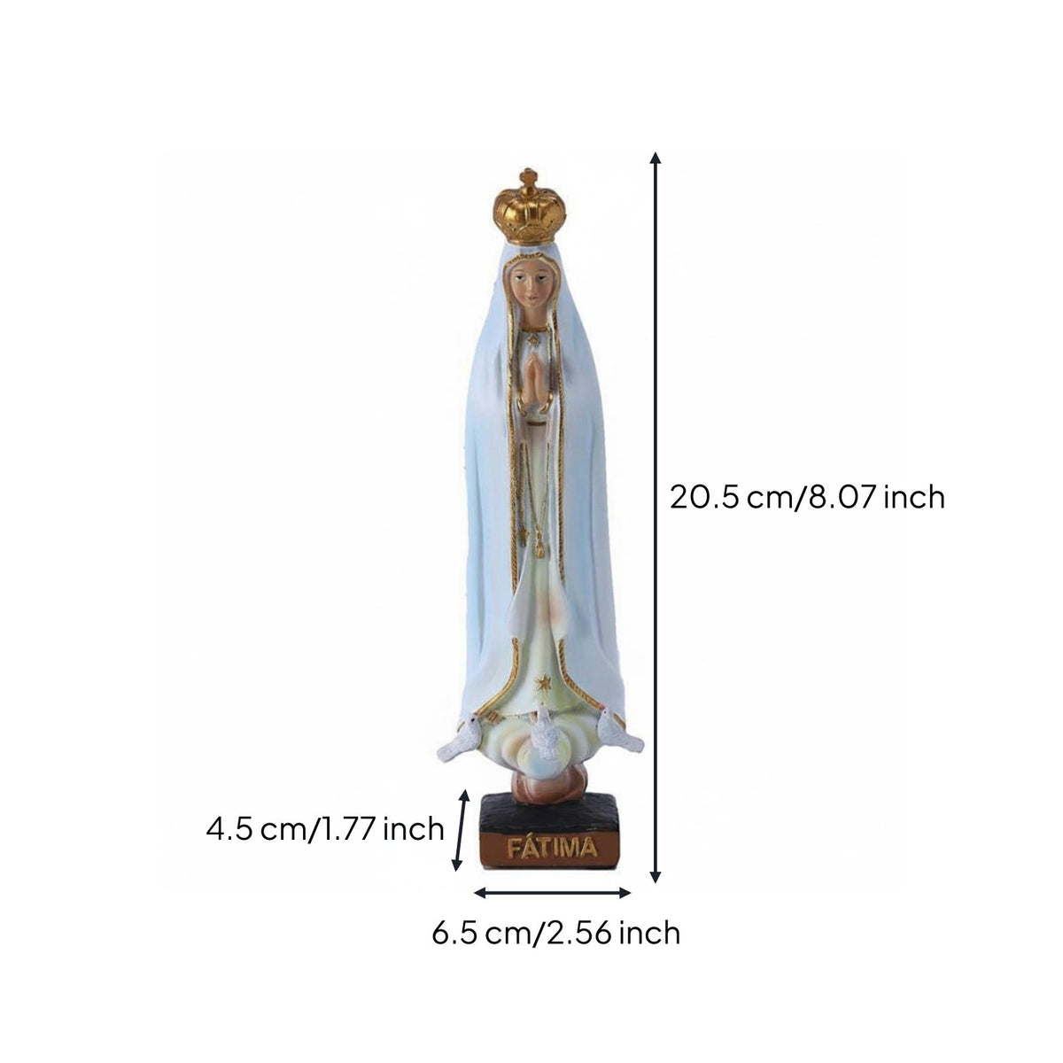 Our Lady of Fatima Statue Resin Fatima Statue Decorative for Christians