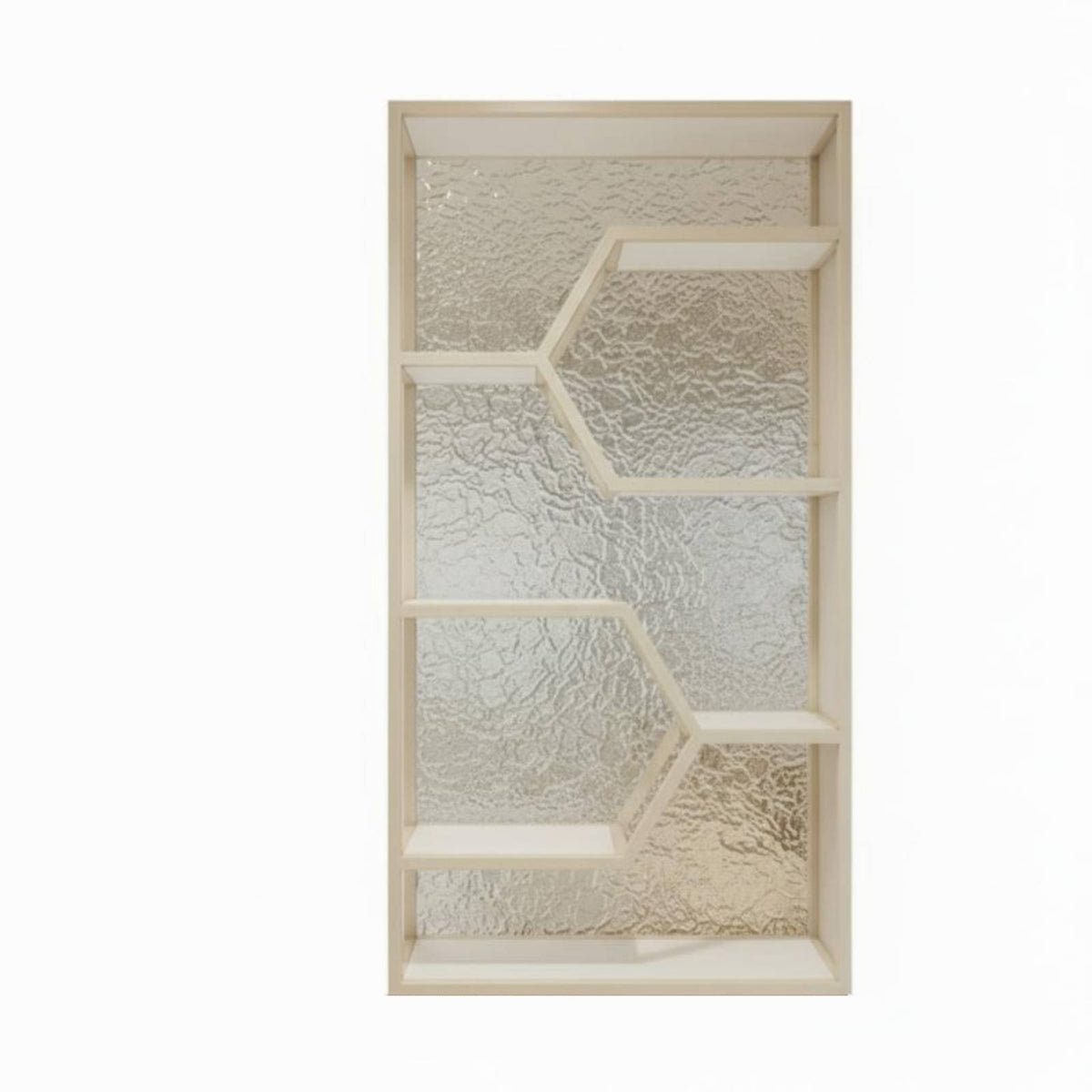 Partition Shelf with Glass Panel Light Luxury Design Entryway Partition Cabinet Modern Minimalist Design Privacy Screen