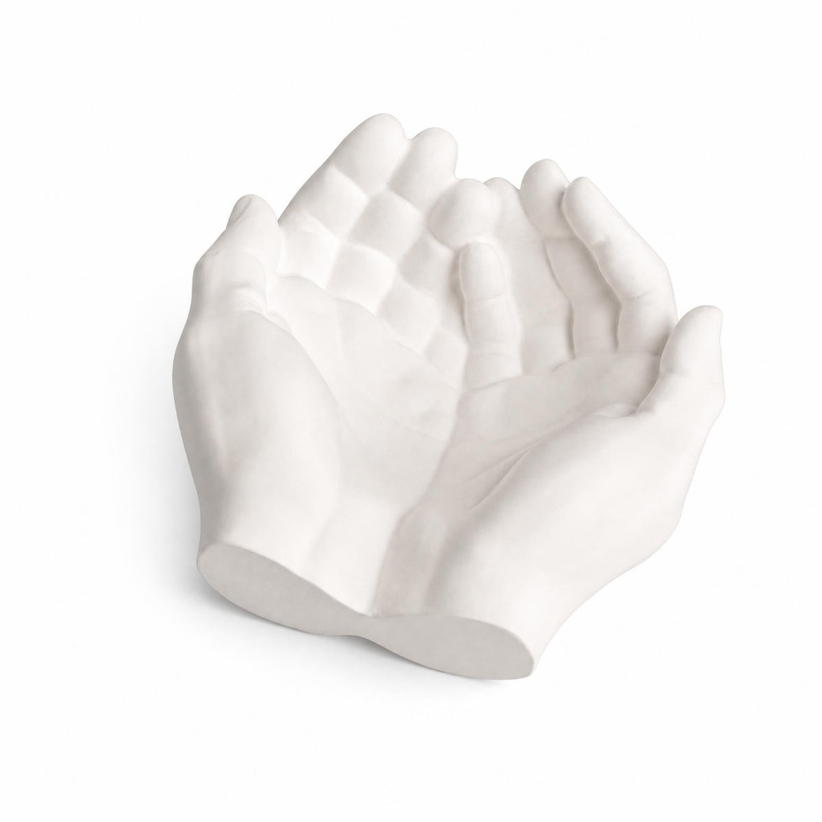 Cupped Hands Dish Sculpted Details Fragrance Stone Ornament Decorative
