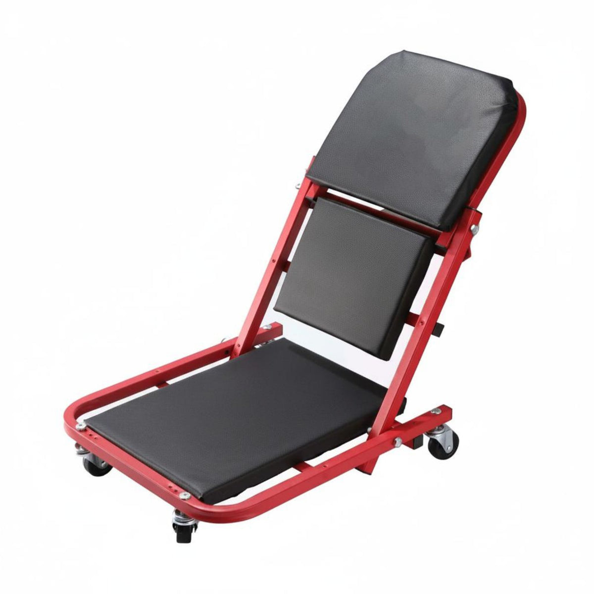Folding Creep Seat Heavy Duty 2-in-1 Technician Creep Swivel Casters Garage Equipment for Workshop
