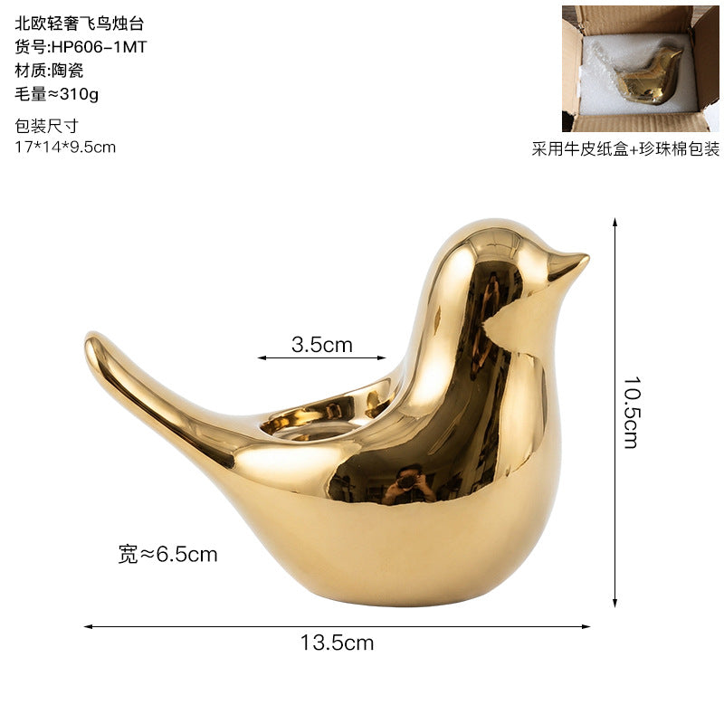 Gold / Tilted Head Bird