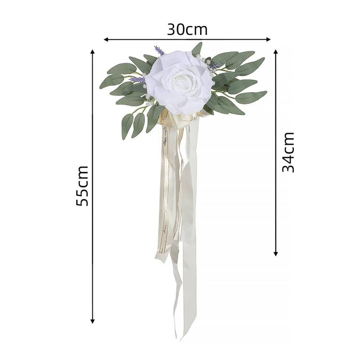 Car Mirror Flower Decor Reusable Snowy Flower Arrangement