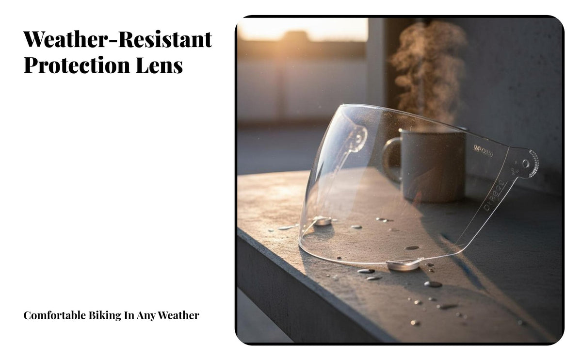 Helmet Visor Anti-Fog Face Visor Crisp Optics for Motorcyclists