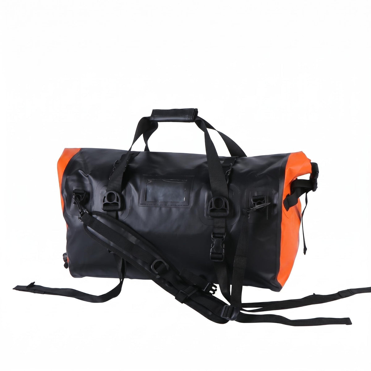Motorcycle Duffel Bag Detachable Shoulder Strap Roll-Top Duffel Bag Adjustable Straps Travel Accessory for Camping, Hiking, Bicycling
