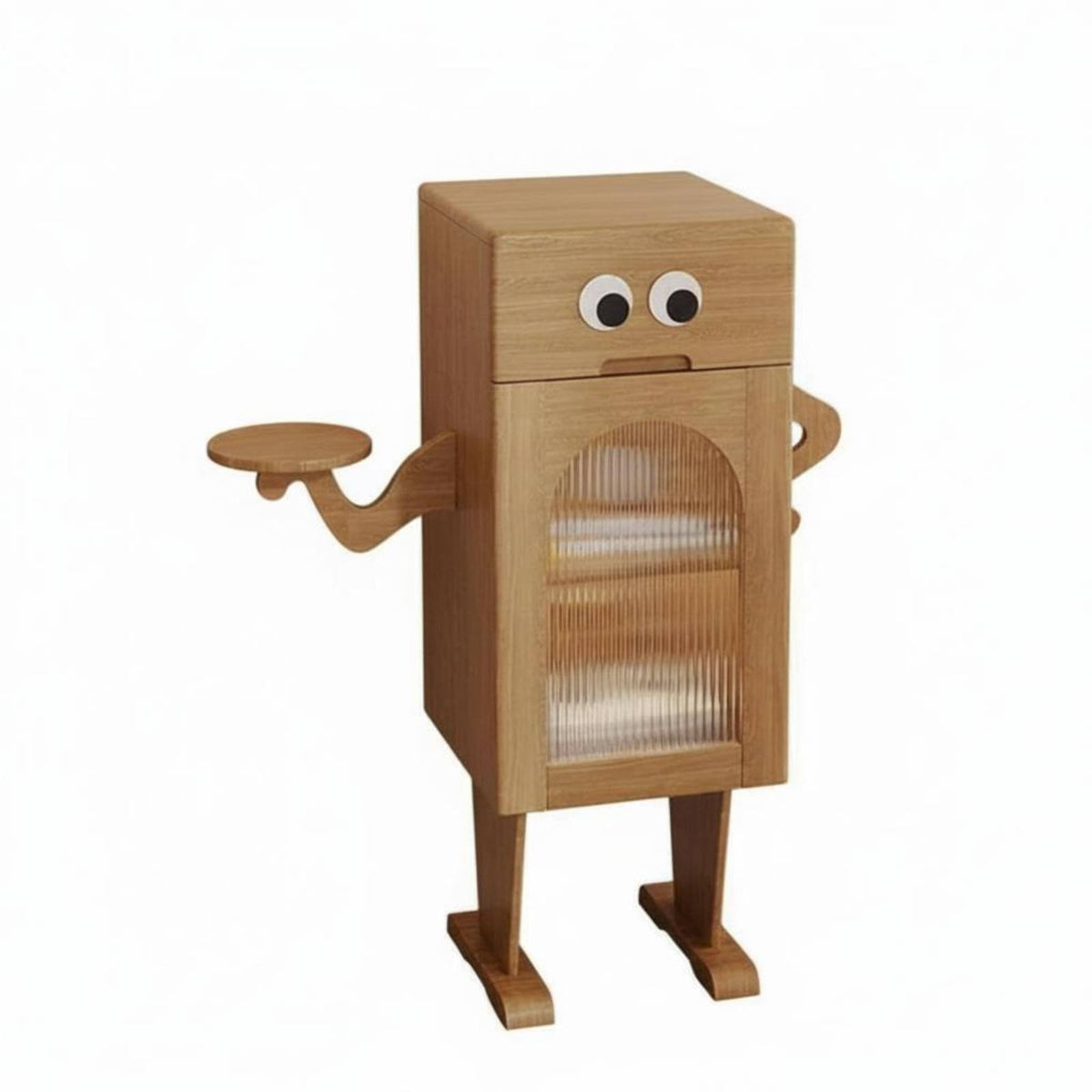 Robot lighting fixture Table Space-Saving Side Cabinet Multi-Functional Drawer Storage for Adults, Kids, Bedroom, Lounge Area