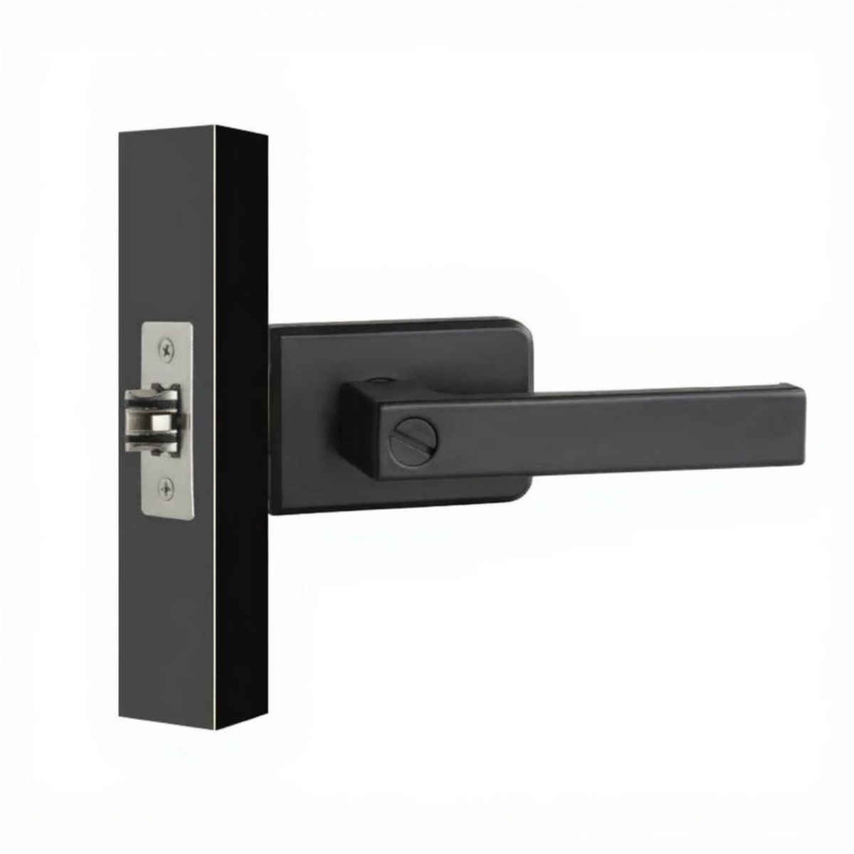 Extremely Narrow Aluminum Alloy Door Lock, Modern Handle for Bathroom, Bedroom, Glass Hinge Doors, Universal Installation