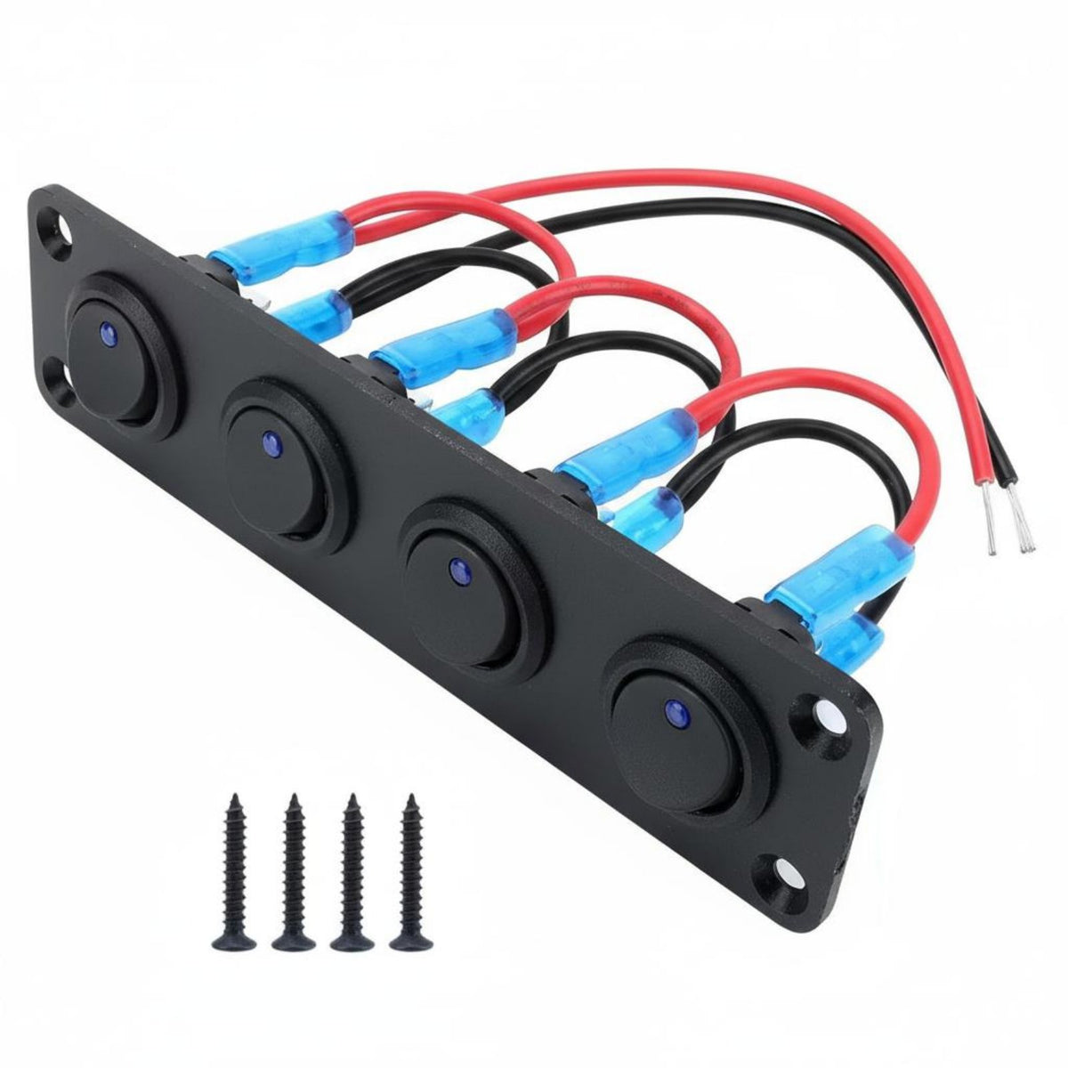 Easy Installation 12V/24V Control Switch Panel Long-Lasting Construction Marine Switch Panel for DIY Enthusiasts