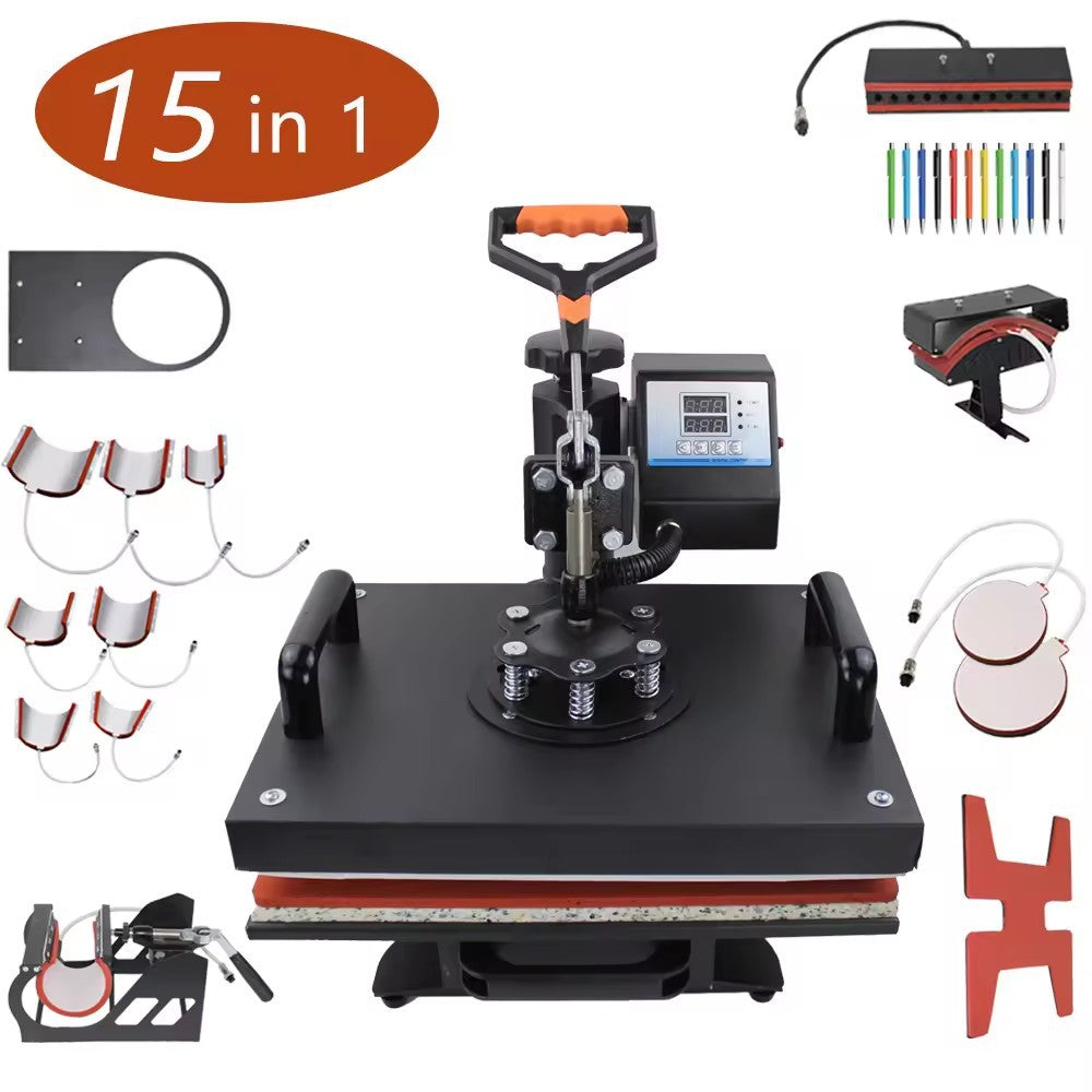 15-in-1 Heat Transfer Machine for T-Shirts, A4 Size