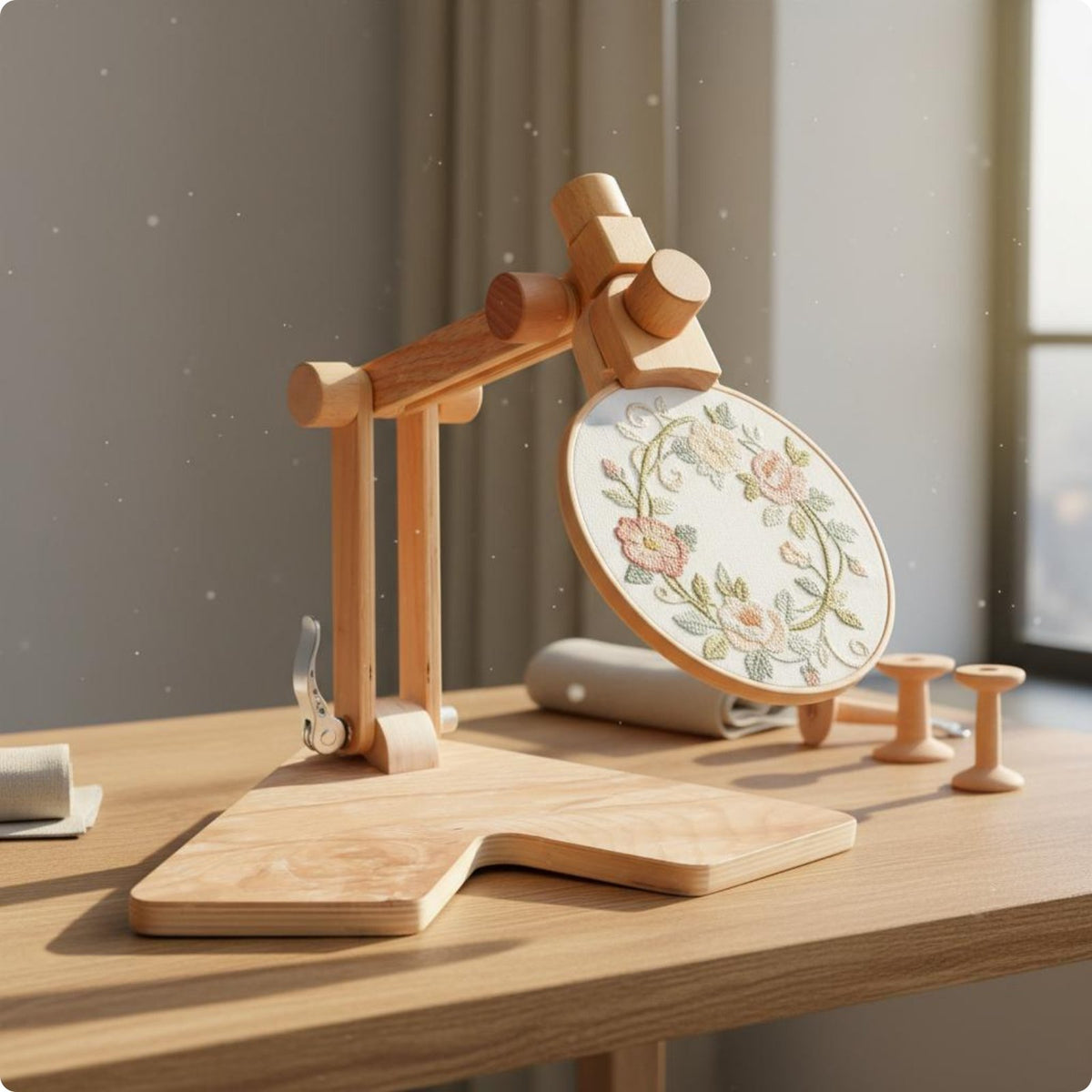Cross Stitch Stand Hands Unrestricted Craft Tool Stable Base