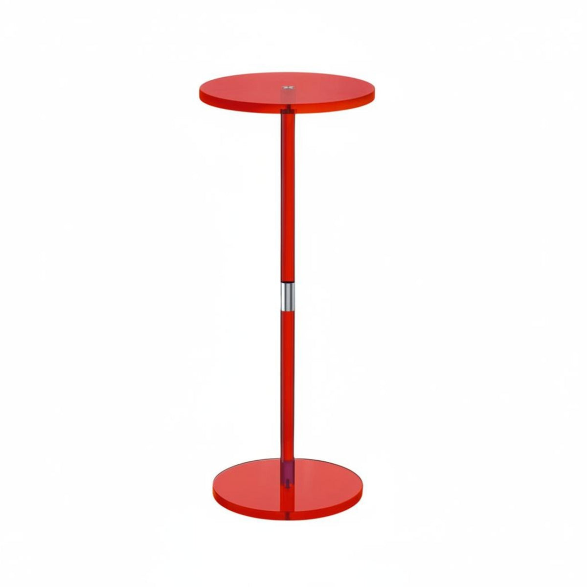 Orange Bedside Table Easy to Clean Acrylic Nightstand Space Saving