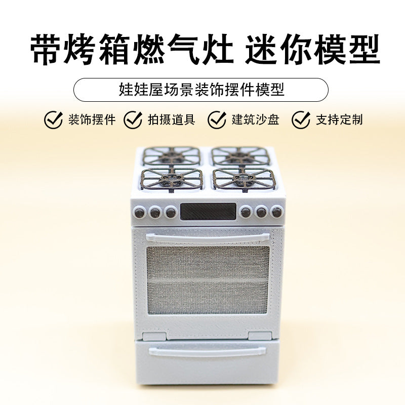 Miniature Oven Dollhouse Kitchen Accessory for Playset