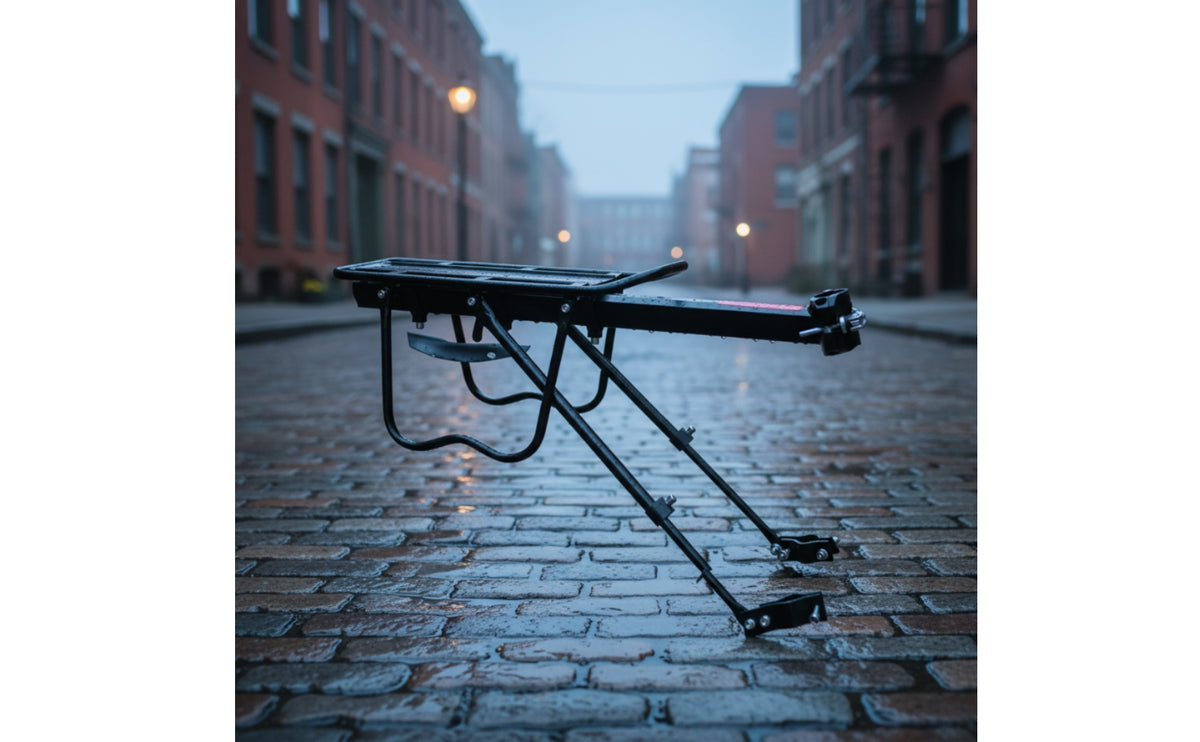 Aluminum-Alloy Bike Rack with Quick Release Black Cycle Rear Rack Sturdy Rear Bike Carrier Long-Lasting for Cyclists, Commuters, Mountain Bikes, Commuting, Touring