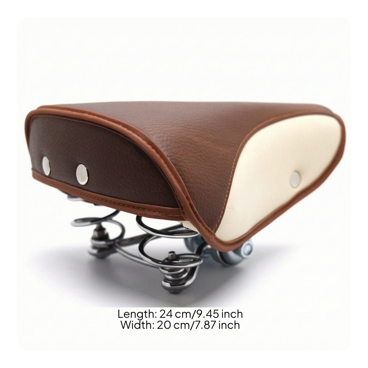 Retro Vintage Cycle Saddle Shock-Absorbing Cycle Saddle with Springs Long-Lasting Padded Bike Seat Soft for Commuters, City Riding