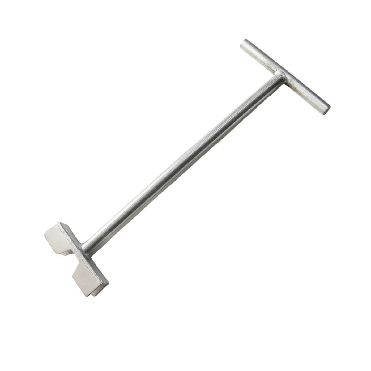 Steel T-Handle Valve Wrench Double-Jaw Valve Wrench with T-Handle Extended Reach Tool Heavy-Duty for Plumbers, Maintenance Technicians, Deep-Well, Narrow Areas, Plumbing Repairs