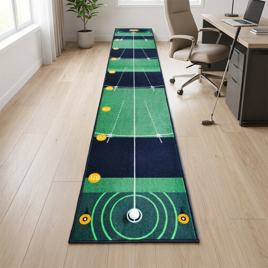 Putter Mat Golf Practice Equipment Indoor Golf Practice Mat 50cm×300cm For Home Office Practice Roll Type Rubber Bottom