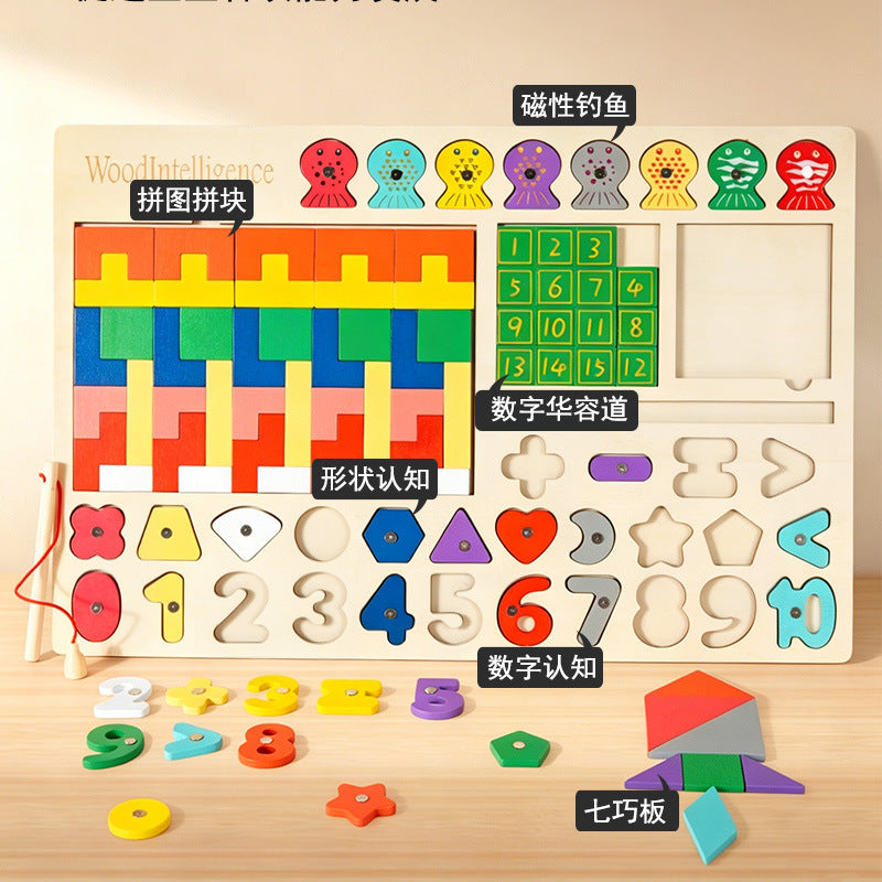 Wooden Tangram Puzzle Toy for Early Education