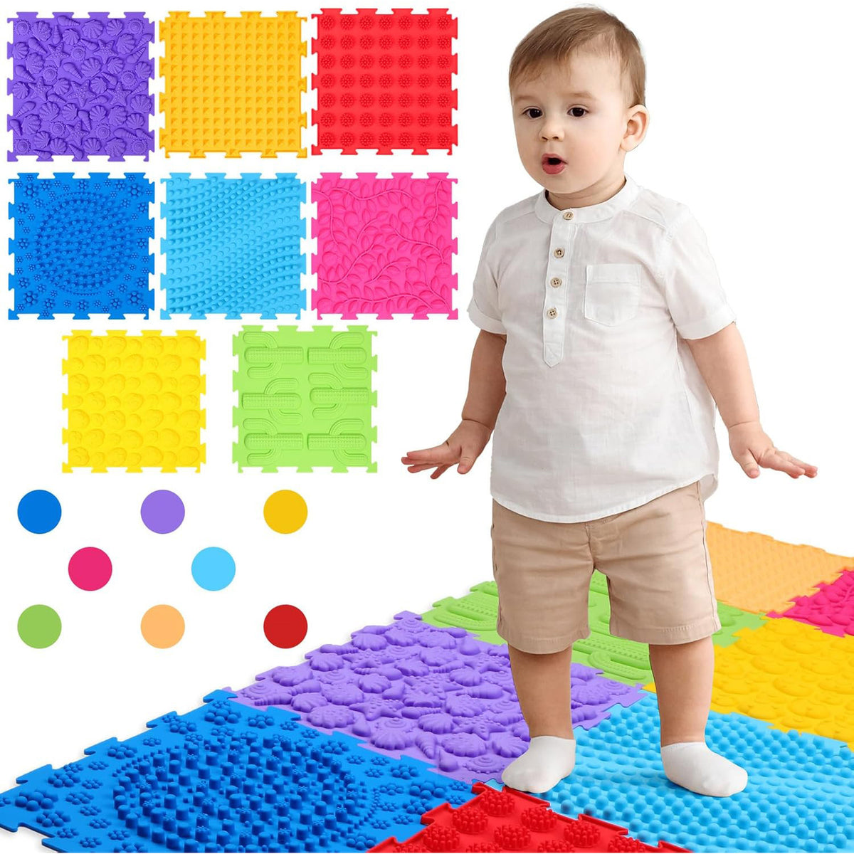 Children Tactile Training Foot Massage Mat Acupressure Board Sensory Integration Training Equipment Soft Silicone Pad