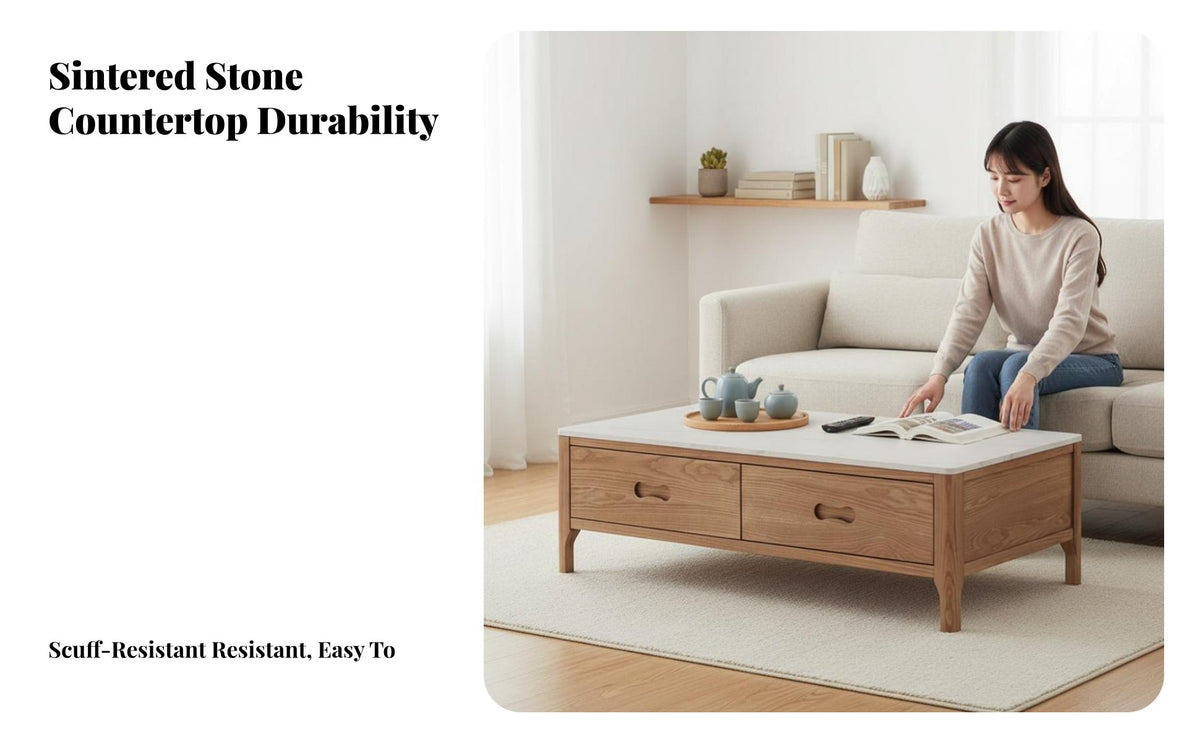 Nordic design TV Cabinet and Coffee Table set Modern Design Low Media Cabinet Minimalist Aesthetic Living Room Furniture Small Space accommodating for Apartment Dwellers, Homeowners, Families, Home, Bedroom