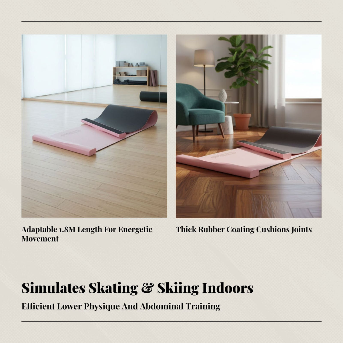Sliding Mat, Skating Training Board, Indoor Fitness, Leg Shaping Equipment