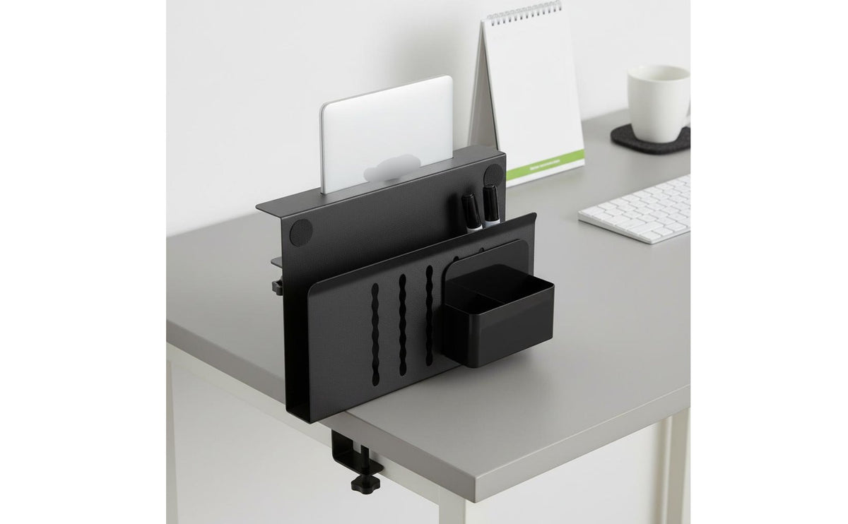22 Lbs Load Capacity Desk Side Storage Rack Easy Installation Clamp-on Desk Organizer Heavy Duty for Study