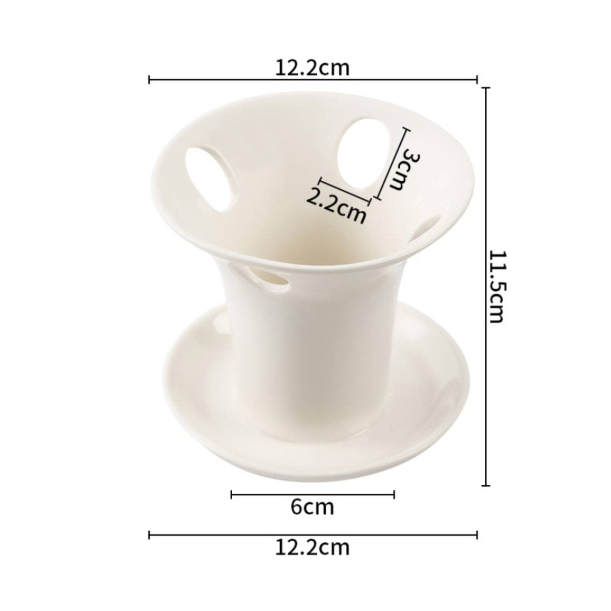 Ceramic Toothbrush Holder Minimalist Design Multi-Hole Toothbrush and Toothpaste Cup Easy to Glazed Ceramic Makeup Brush Holder for Families