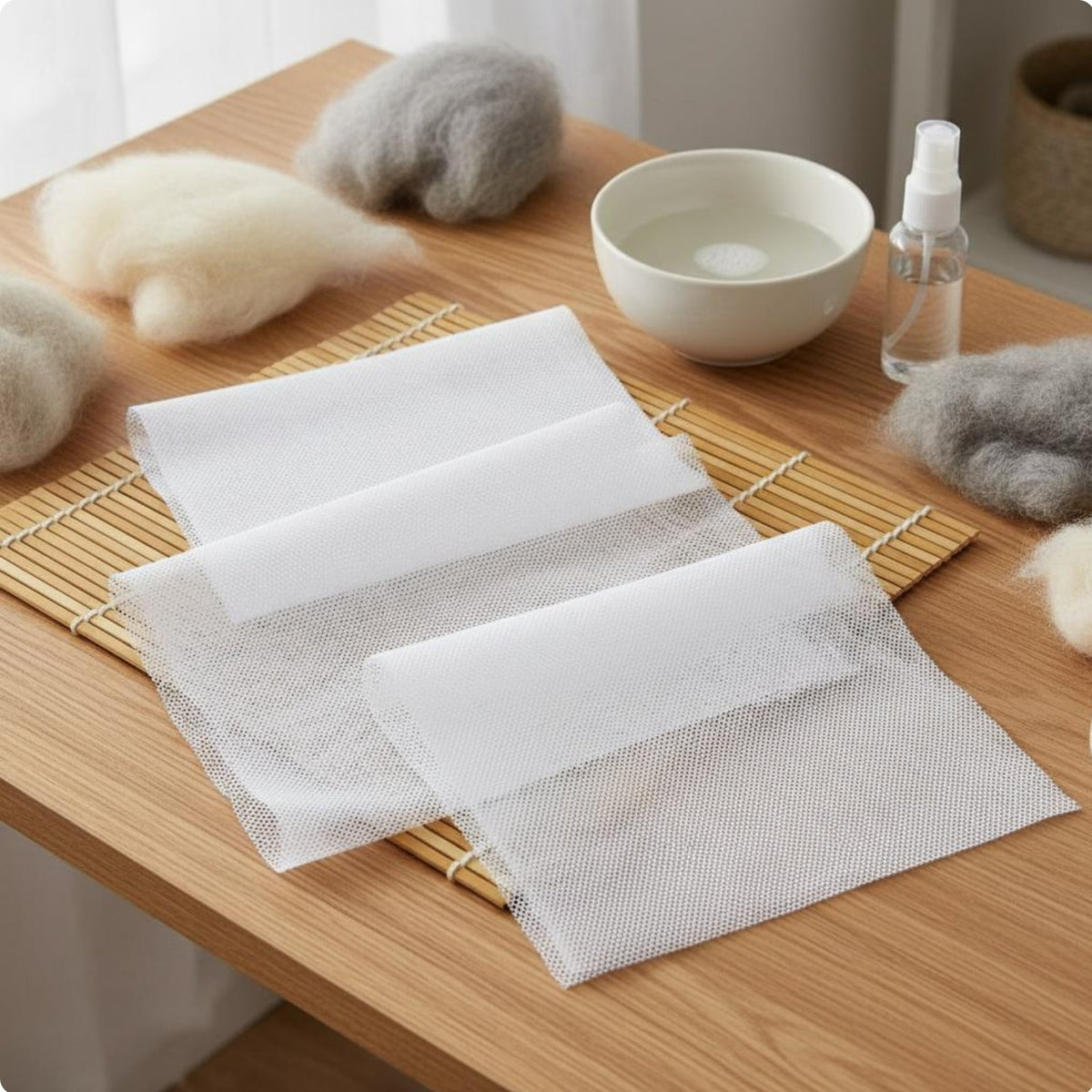 4 Pieces Wet Felting Mesh Easy to Cut Craft Supply Lightweight for DIY Projects