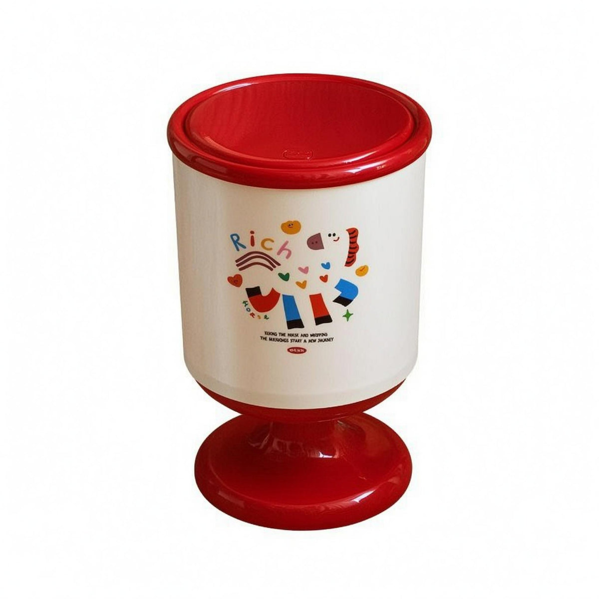 Pedestal Trash Can Wide Opening Floor-Standing Trash Can Easy to Clean