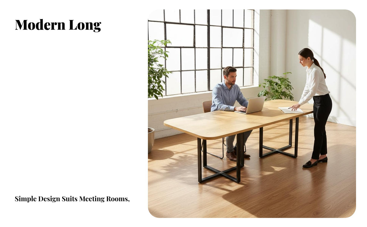 Modern Design Long Narrow Work Table Minimalist design Office Furniture Multi-Purpose Training Desk Stable collaborativenstruction for Students, Educators, Business Professionals, collaborativenference Room, Library, collaborative-Working Space, Classroom