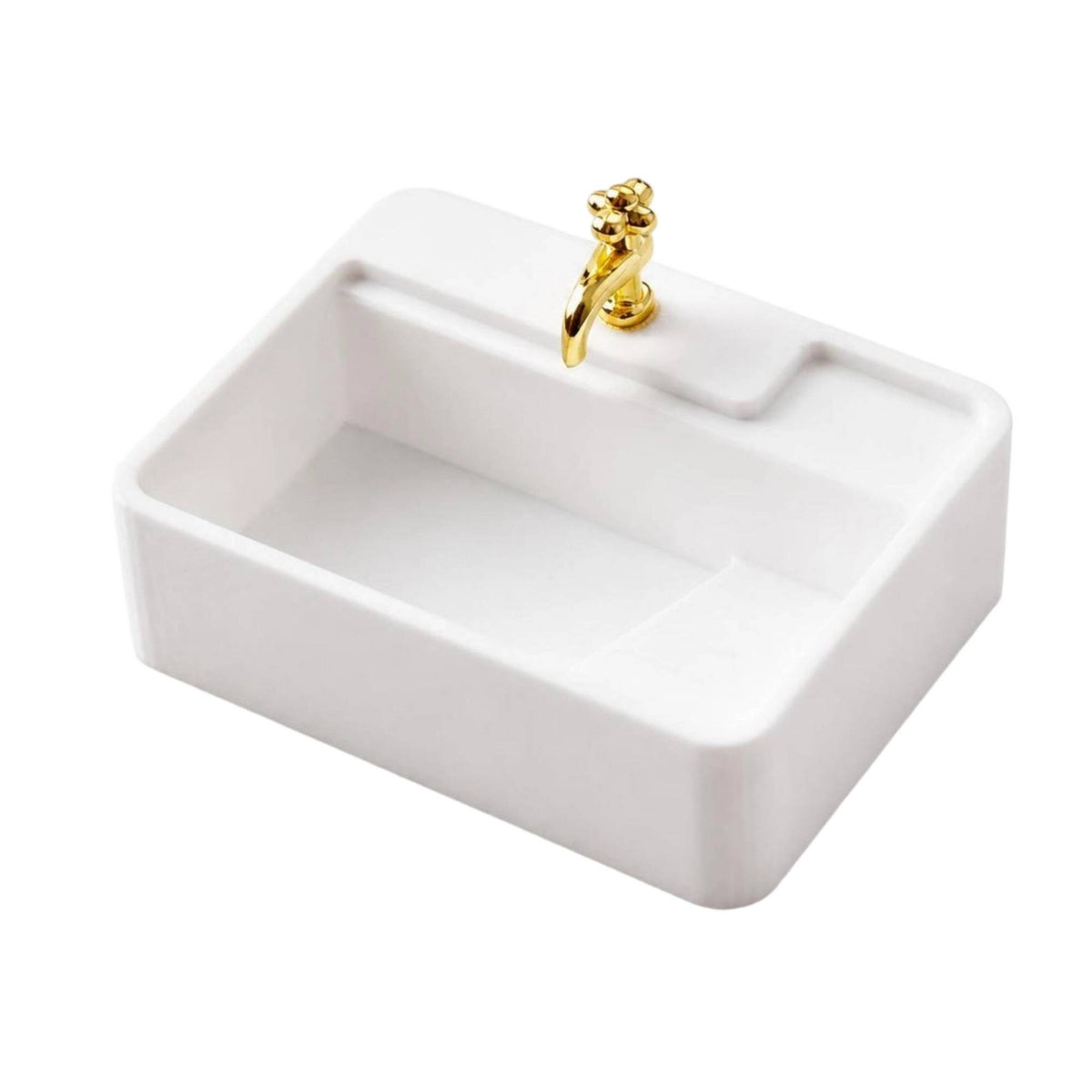 1:12 Scale Miniature Bathroom Sink Compact Dollhouse Sink Sturdy Furniture Farmhouse-Style for DIY Hobbyists