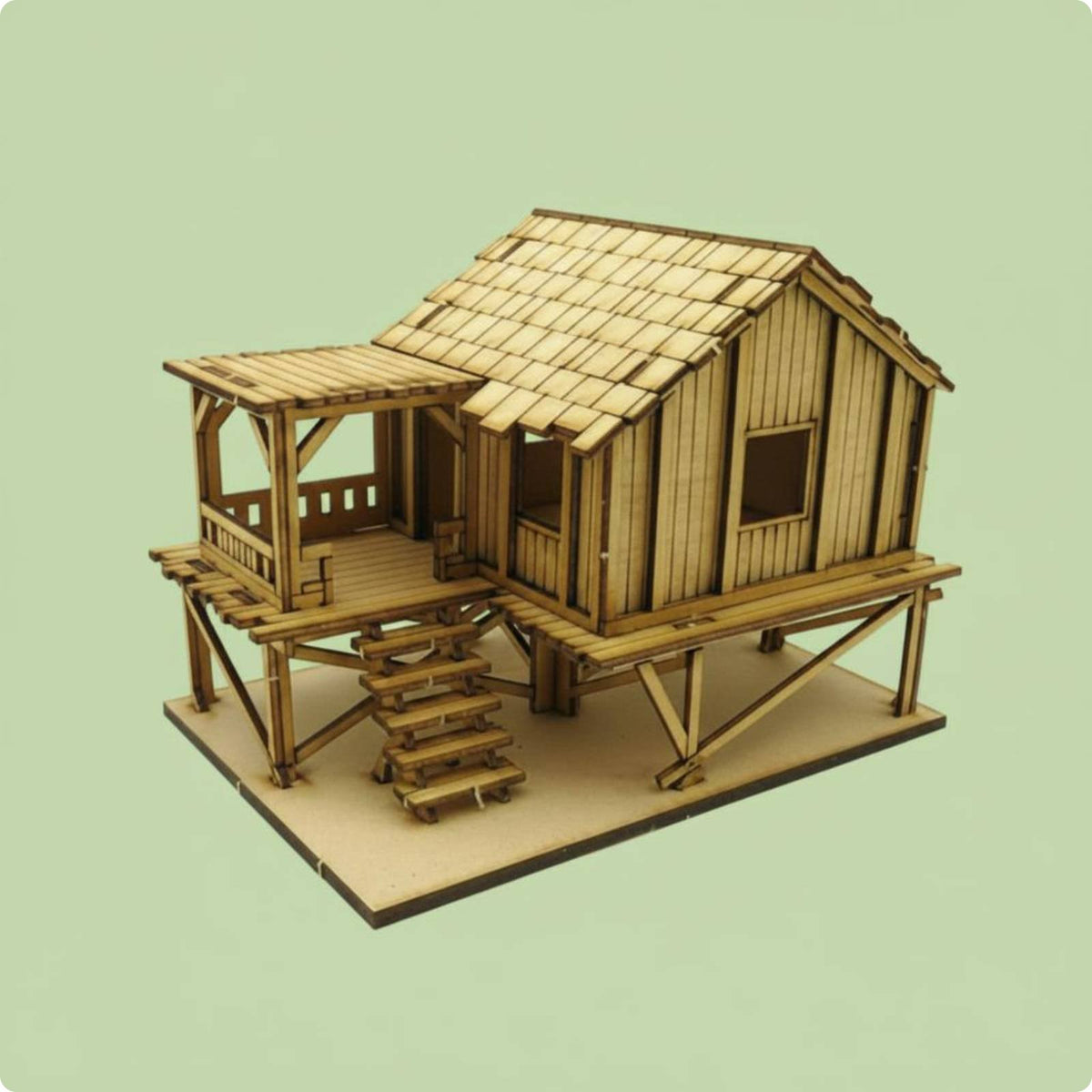 Southeast Asian Building Model Collectible 1/72 House Model Easy to Assemble