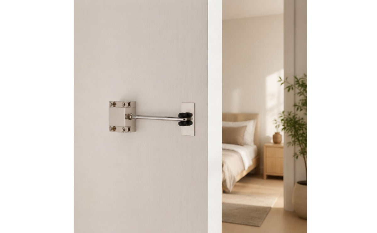 Zinc Alloy Automatic Sliding Door Closer Metal Arm Sliding Door Closer Compact Closing Device for Indoor