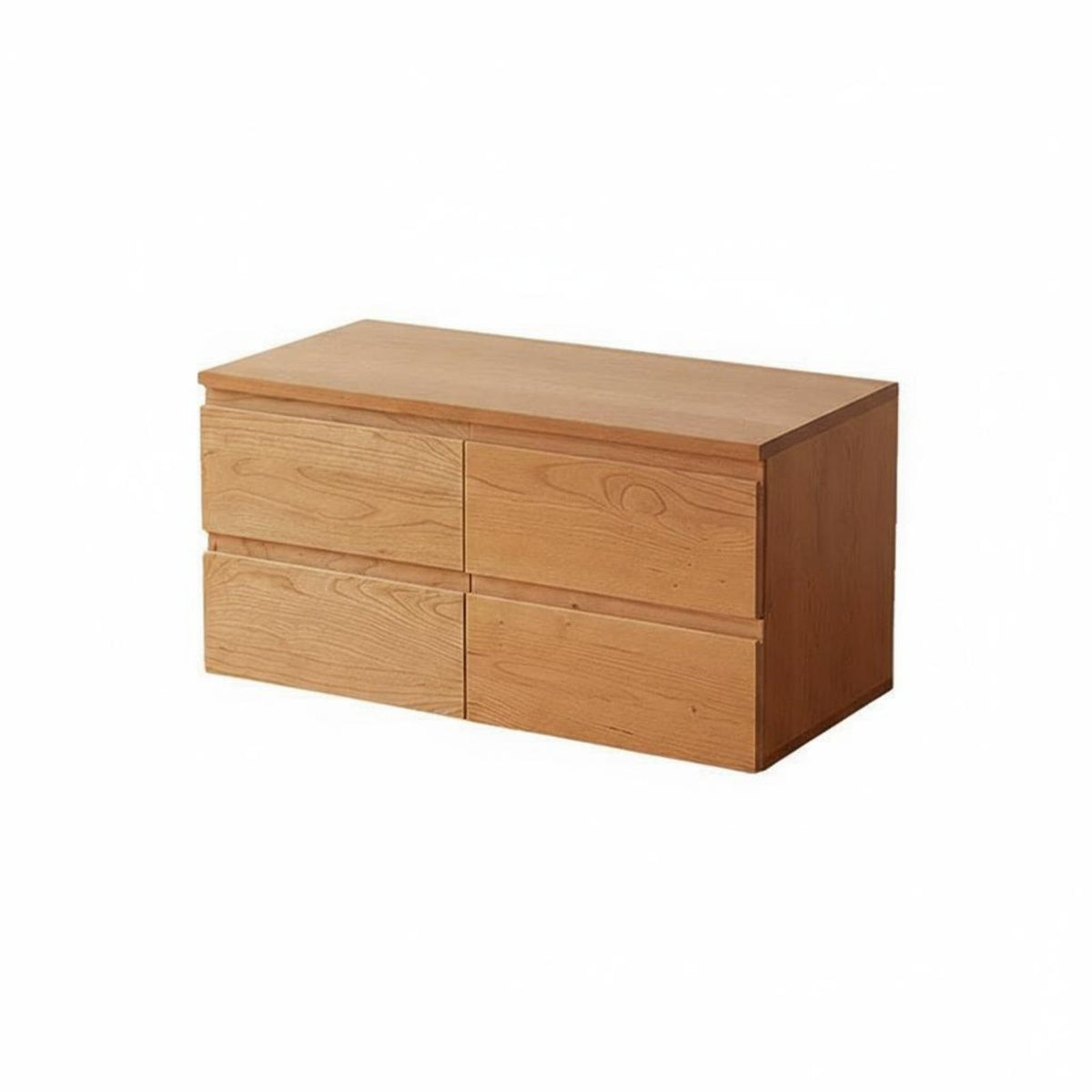 Cherry Wood TV Cabinet Solid Wood Media Cabinet Modular Entertainment Center Customizable Storage Console Suitable for Homeowners Families Lounge Area