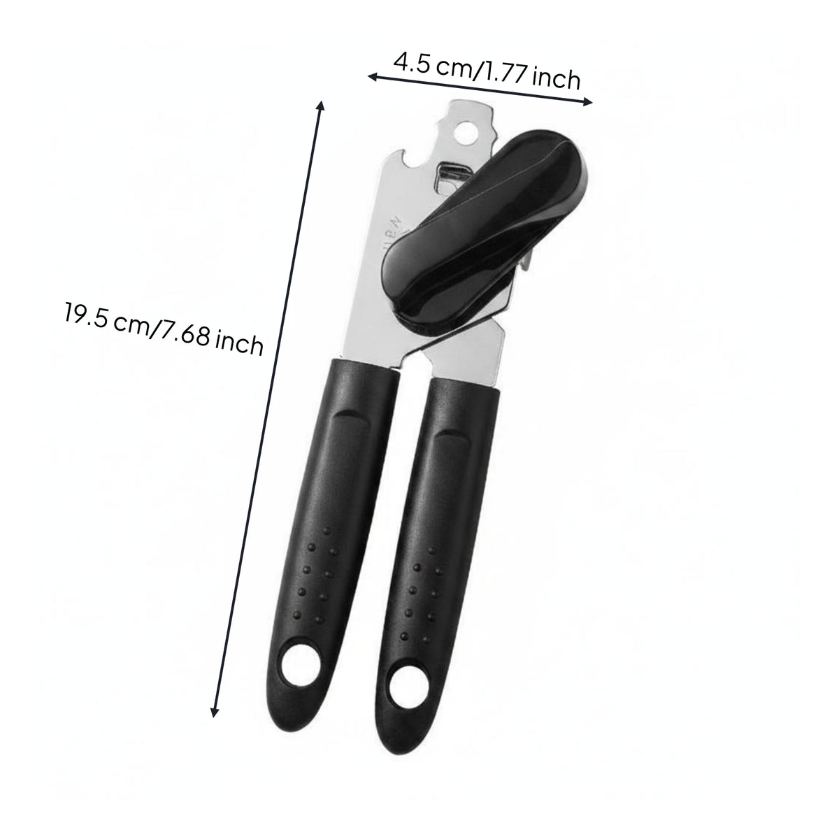 Manual Can Opener Ergonomic Handles Kitchen Tool Hanging Holes