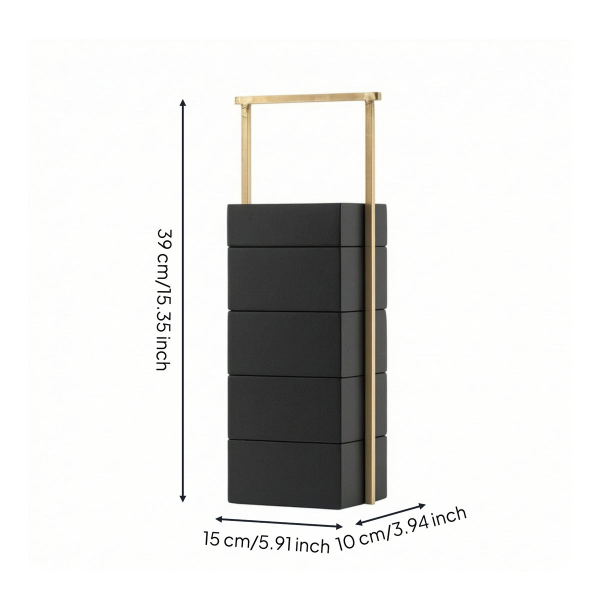 Tea Box with Handle Space-Saving Storage Cabinet Large Capacity for Tabletop
