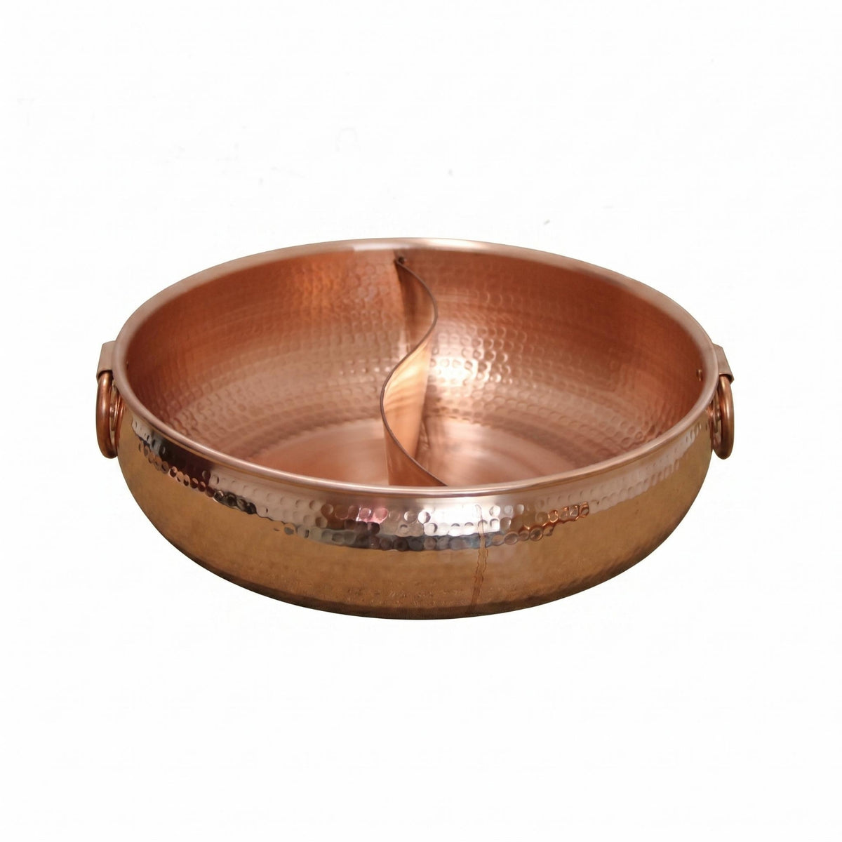 Hammered Copper Pot Loop Handles Copper Soup Pot Wide Open Top Cookware