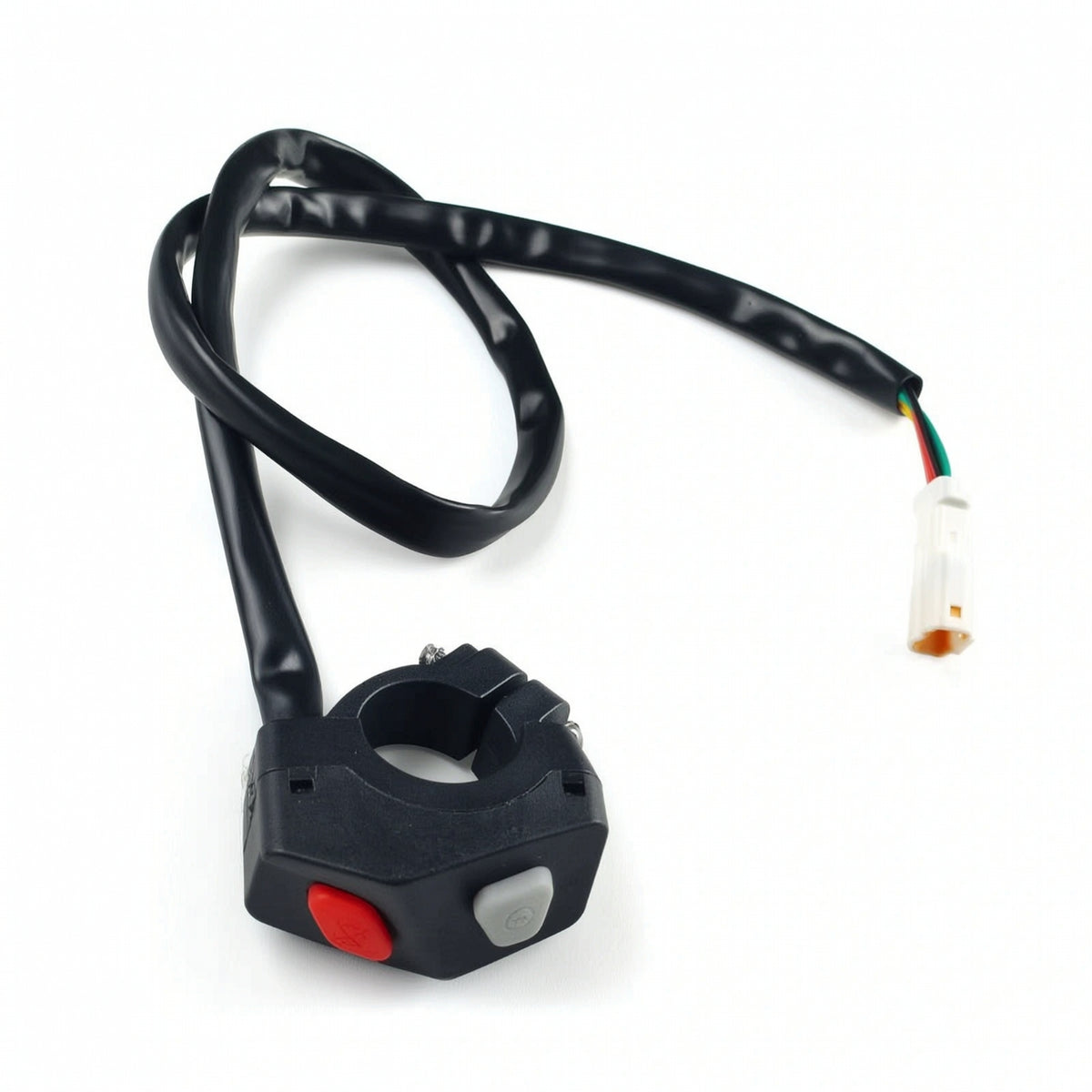 Right-Side Handlebar Switch with Wiring Harness Long-Lasting Ignition-Cutoff Switch Compact Ignition-Cutoff Button Controller Slim for Diy Mechanics
