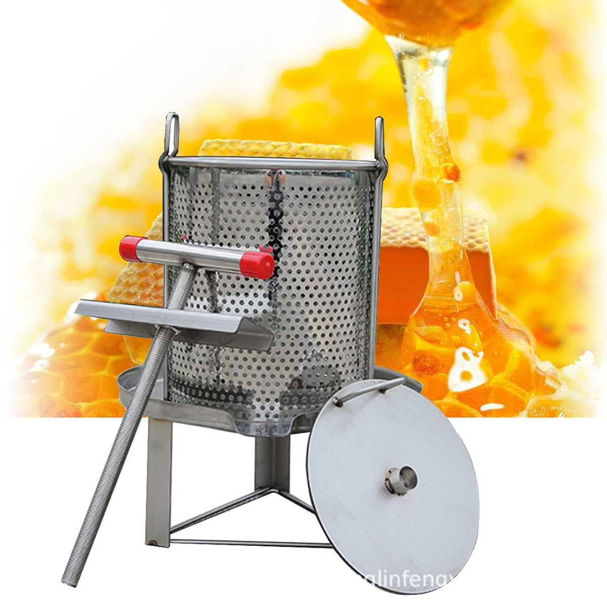 Stainless Steel Honey Press for Home Use, Wax Press, Honey Extractor