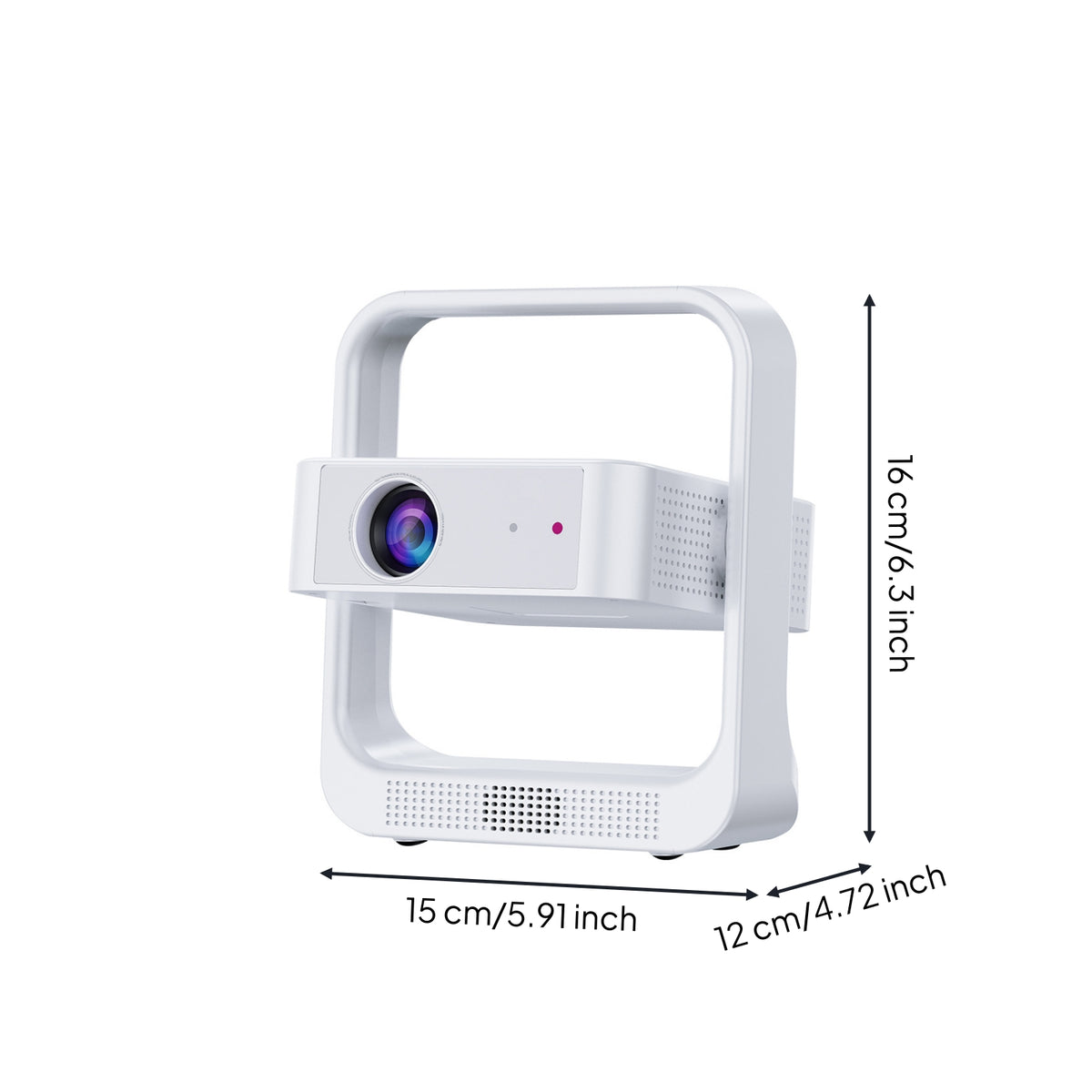 small home Projector Screen Casting Display Device with Carrying Frame Auto Focus Electronics for Students, Movie Nights